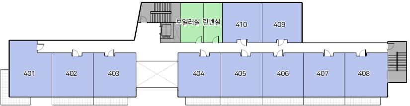 보일러실, 린넨실,410,409,401,402,403,404,405,406,407,408